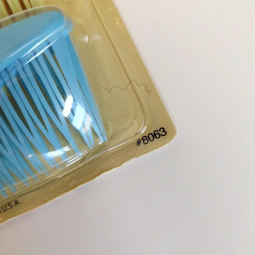 Vtg 80s Goody Side Combs Pink Yellow Blue Bow Wave 6 Pack 8063‎ NOS Sealed
